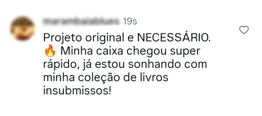 Depoimento de leitor no Instagram