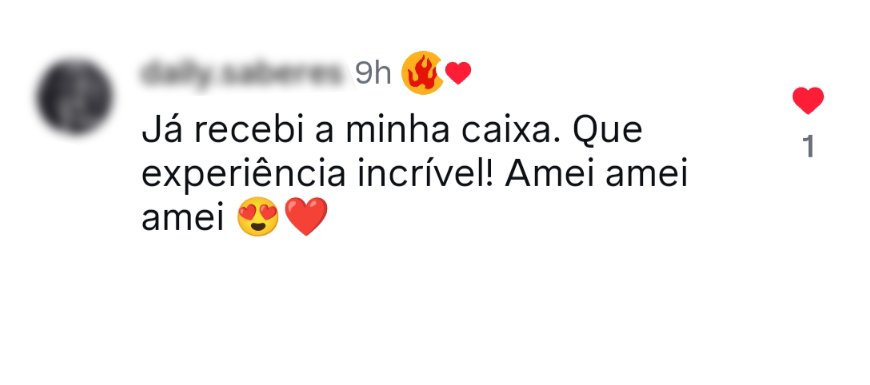 Depoimento de leitor no Instagram